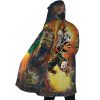 Blazing Bakugo My Hero Academia AOP Hooded Cloak Coat SIDE Mockup - My Hero Academia Gifts