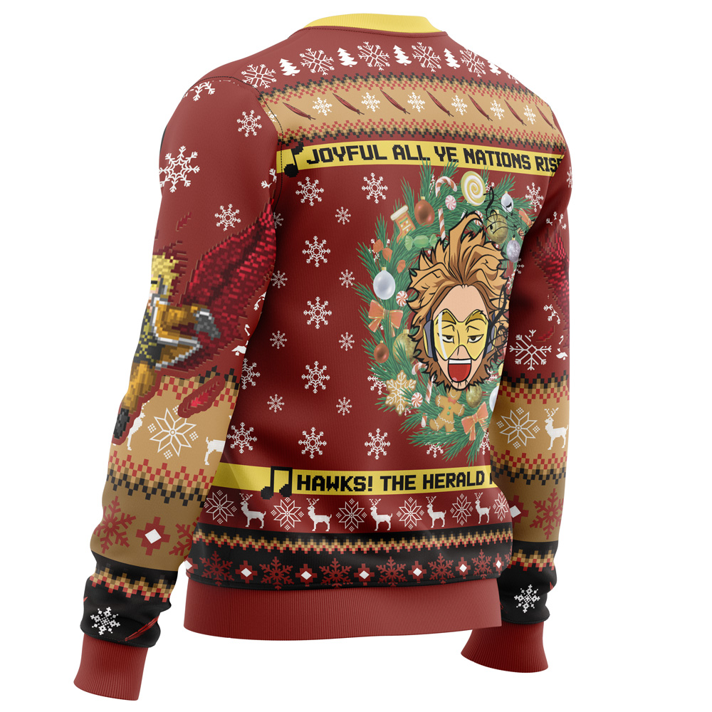 Hawks Singing Christmas Song My Hero Academia Ugly Christmas Sweater - Image 3