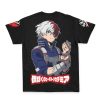 Shoto Todoroki Cold and Hot My Hero Academia Streetwear T Shirt BACK - My Hero Academia Gifts