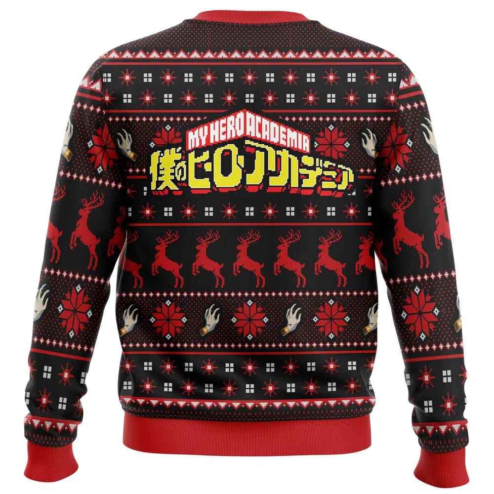 Tomura Shigaraki My Hero Academia Ugly Christmas Sweater BACK mockup - My Hero Academia Gifts