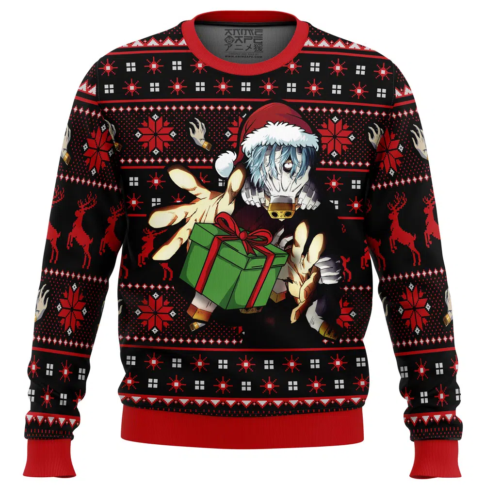 Tomura Shigaraki My Hero Academia Ugly Christmas Sweater FRONT mockup - My Hero Academia Gifts