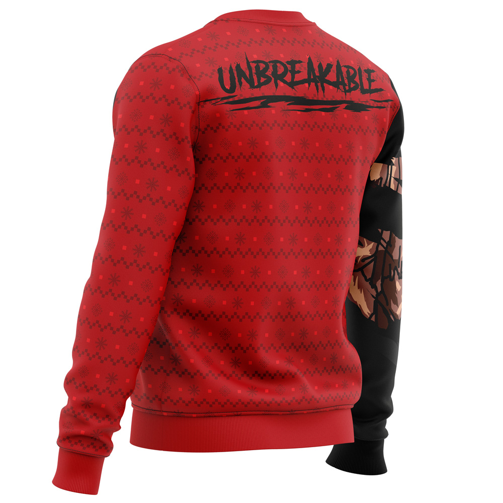 Unbreakable Red Riot My Hero Academia Ugly Christmas Sweater - Image 3